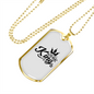 To My Husband I'm Her King White Necklace Stainless Steel or 18k Gold Dog Tag 24" Chain-Express Your Love Gifts