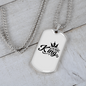 To My Husband I'm Her King White Necklace Stainless Steel or 18k Gold Dog Tag 24" Chain-Express Your Love Gifts