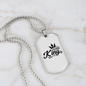 To My Husband I'm Her King White Necklace Stainless Steel or 18k Gold Dog Tag 24" Chain-Express Your Love Gifts