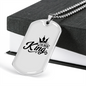 To My Husband I'm Her King White Necklace Stainless Steel or 18k Gold Dog Tag 24" Chain-Express Your Love Gifts