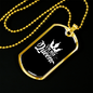 To My Husband I'm His Queen Necklace Stainless Steel or 18k Gold Dog Tag 24" Chain-Express Your Love Gifts