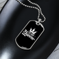 To My Husband I'm His Queen Necklace Stainless Steel or 18k Gold Dog Tag 24" Chain-Express Your Love Gifts