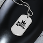 To My Husband I'm His Queen White Necklace Stainless Steel or 18k Gold Dog Tag 24" Chain-Express Your Love Gifts