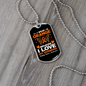 To My Husband I Wear orange Love My Husband Necklace Stainless Steel or 18k Gold Dog Tag 24" Chain-Express Your Love Gifts
