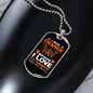To My Husband I Wear orange Love My Husband Necklace Stainless Steel or 18k Gold Dog Tag 24" Chain-Express Your Love Gifts