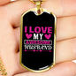 To My Husband Love My Awesome Husband Necklace Stainless Steel or 18k Gold Dog Tag 24" Chain-Express Your Love Gifts