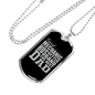To My Husband Mechanic Husband Necklace Stainless Steel or 18k Gold Dog Tag 24" Chain-Express Your Love Gifts
