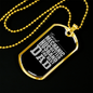To My Husband Mechanic Husband Necklace Stainless Steel or 18k Gold Dog Tag 24" Chain-Express Your Love Gifts