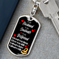 To My Husband My Bestfriend Keychain Stainless Steel or 18k Gold Dog Tag Keyring-Express Your Love Gifts