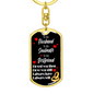 To My Husband My Bestfriend Keychain Stainless Steel or 18k Gold Dog Tag Keyring-Express Your Love Gifts