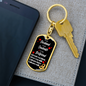 To My Husband My Bestfriend Keychain Stainless Steel or 18k Gold Dog Tag Keyring-Express Your Love Gifts