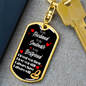 To My Husband My Bestfriend Keychain Stainless Steel or 18k Gold Dog Tag Keyring-Express Your Love Gifts