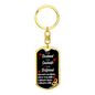 To My Husband My Bestfriend Keychain Stainless Steel or 18k Gold Dog Tag Keyring-Express Your Love Gifts