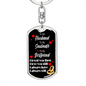 To My Husband My Bestfriend Keychain Stainless Steel or 18k Gold Dog Tag Keyring-Express Your Love Gifts