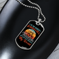 To My Husband My Husband My World Necklace Stainless Steel or 18k Gold Dog Tag 24" Chain-Express Your Love Gifts