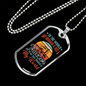 To My Husband My Husband My World Necklace Stainless Steel or 18k Gold Dog Tag 24" Chain-Express Your Love Gifts