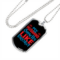 To My Husband My Husband Smells Necklace Stainless Steel or 18k Gold Dog Tag 24" Chain-Express Your Love Gifts