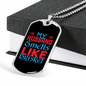 To My Husband My Husband Smells Necklace Stainless Steel or 18k Gold Dog Tag 24" Chain-Express Your Love Gifts