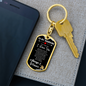 To My Husband Never Forget Keychain Stainless Steel or 18k Gold Dog Tag Keyring-Express Your Love Gifts