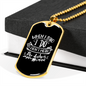 To My Husband Not The Dishes Necklace Stainless Steel or 18k Gold Dog Tag 24" Chain-Express Your Love Gifts