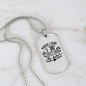 To My Husband Not The Dishes White Necklace Stainless Steel or 18k Gold Dog Tag 24" Chain-Express Your Love Gifts