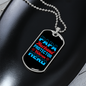 To My Husband Papa Husband Protector Necklace Stainless Steel or 18k Gold Dog Tag 24" Chain-Express Your Love Gifts