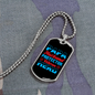 To My Husband Papa Husband Protector Necklace Stainless Steel or 18k Gold Dog Tag 24" Chain-Express Your Love Gifts