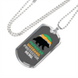 To My Husband Papabear Husband Protector Hero Necklace Stainless Steel or 18k Gold Dog Tag 24" Chain-Express Your Love Gifts