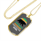 To My Husband Papabear Husband Protector Hero Necklace Stainless Steel or 18k Gold Dog Tag 24" Chain-Express Your Love Gifts