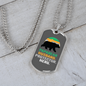 To My Husband Papabear Husband Protector Hero Necklace Stainless Steel or 18k Gold Dog Tag 24" Chain-Express Your Love Gifts