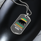 To My Husband Papabear Husband Protector Hero Necklace Stainless Steel or 18k Gold Dog Tag 24" Chain-Express Your Love Gifts