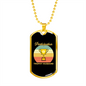 To My Husband Participation Trophy Husband Necklace Stainless Steel or 18k Gold Dog Tag 24" Chain-Express Your Love Gifts