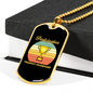To My Husband Participation Trophy Husband Necklace Stainless Steel or 18k Gold Dog Tag 24" Chain-Express Your Love Gifts