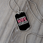To My Husband Pink Wife Awesome Necklace Stainless Steel or 18k Gold Dog Tag 24" Chain-Express Your Love Gifts