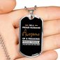 To My Husband Proud Husband of a Massage Therapist Necklace Stainless Steel or 18k Gold Dog Tag 24" Chain-Express Your Love Gifts
