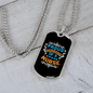 To My Husband Proud Husband of a Nurse Necklace Stainless Steel or 18k Gold Dog Tag 24" Chain-Express Your Love Gifts