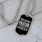 To My Husband Proud Husband of a Pastor Necklace Stainless Steel or 18k Gold Dog Tag 24" Chain-Express Your Love Gifts