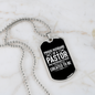 To My Husband Proud Husband of a Pastor Necklace Stainless Steel or 18k Gold Dog Tag 24" Chain-Express Your Love Gifts