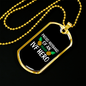 To My Husband Proud Husband of IVF Hero Necklace Stainless Steel or 18k Gold Dog Tag 24" Chain-Express Your Love Gifts