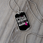 To My Husband Proud Husband Warrior Necklace Stainless Steel or 18k Gold Dog Tag 24" Chain-Express Your Love Gifts