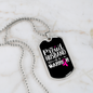 To My Husband Proud Husband Warrior Necklace Stainless Steel or 18k Gold Dog Tag 24" Chain-Express Your Love Gifts