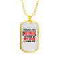 To My Husband Retired But Wife is The New Boss Necklace Stainless Steel or 18k Gold Dog Tag 24" Chain-Express Your Love Gifts
