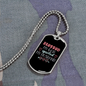 To My Husband Spoiled My Husband Necklace Stainless Steel or 18k Gold Dog Tag 24" Chain-Express Your Love Gifts