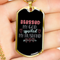 To My Husband Spoiled My Husband Necklace Stainless Steel or 18k Gold Dog Tag 24" Chain-Express Your Love Gifts