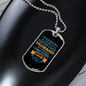To My Husband Super Cool Husband Necklace Stainless Steel or 18k Gold Dog Tag 24" Chain-Express Your Love Gifts