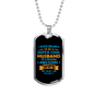 To My Husband Super Cool Husband Necklace Stainless Steel or 18k Gold Dog Tag 24" Chain-Express Your Love Gifts