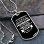 To My Husband Supercool Husband Necklace Stainless Steel or 18k Gold Dog Tag 24" Chain-Express Your Love Gifts