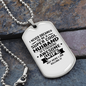 To My Husband Supercool Husband White Necklace Stainless Steel or 18k Gold Dog Tag 24" Chain-Express Your Love Gifts