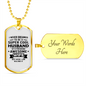 To My Husband Supercool Husband White Necklace Stainless Steel or 18k Gold Dog Tag 24" Chain-Express Your Love Gifts