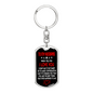 To My Husband The Best Thing Keychain Stainless Steel or 18k Gold Dog Tag Keyring-Express Your Love Gifts